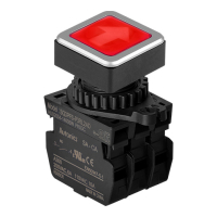 Выключатель кнопочный, головка: квадратная, Ø отверстия: 30 мм Autonics SQ3PFS-P3RL2ALM