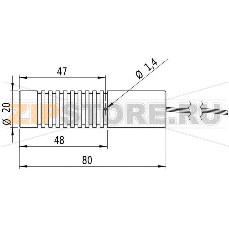 Модуль лазерный, зеленый, 5 МВт Picotronic LD532-5-3(20x80)45-PL 