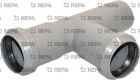 EXHAUST SLEEVE 3-WAYS FFM ø 40/40 mm HT