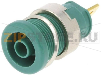Гнездо 4 мм, 25 А, 1 кВ/DC, зеленое Hirschmann SEB 2610 F4,8 GN 