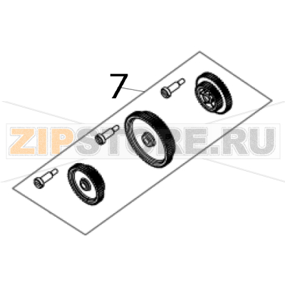 Комплект шестеренок TSC TTP-644MU Комплект шестеренок для принтера TSC TTP-644MUЗапчасть на деталировке под номером: 7