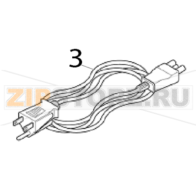 Power cord/UK TSC TTP-243 Pro Power cord/UK TSC TTP-243 ProЗапчасть на деталировке под номером: 3
