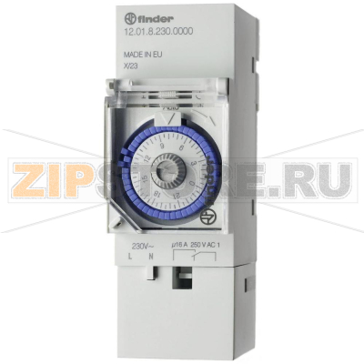 Таймер электронный для 35-мм DIN-рейки 230 V (AC), 16 A, 250 V (AC) Finder 12.01.8.230.0000 