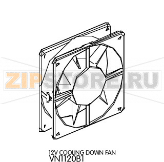 12V cooling down fan Unox XVC 055 12V cooling down fan Unox XVC 055 поставляется в составе узла&nbsp;VN1164 Вентилятор 12V + рамка (комплект)Запчасть на деталировке под номером: 84Название запчасти на английском языке: 12V cooling down fan Unox XVC 055