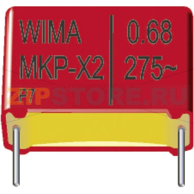 Конденсатор помехоподавляющий 0.1 мкФ, 275 В/AC, 20 %, 10 мм, 13x8x12 мм Wima MKX21W31003I00KSSD-1 