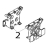 Media holder assembly, MOQ 5 pcs TSC TTP-323