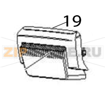 Cutter, 4&quot;, full Zebra ZD430 Cutter, 4", full Zebra ZD430Запчасть на деталировке под номером: 19