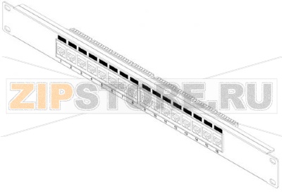 Hyperline PP3-19-16-8P8C-C5E-110D Патч-панель 19&#039;&#039;, 1U, 16 портов RJ-45, категория 5e, Dual IDC, ROHS, цвет черный 