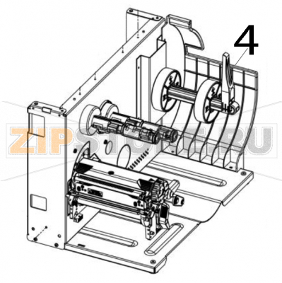 Lower media cover TSC MB340T Lower media cover TSC MB340TЗапчасть на деталировке под номером: 4