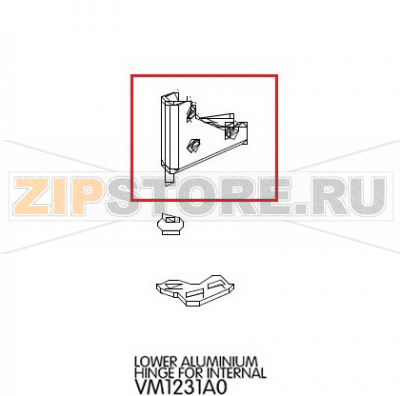 Lower aluminium hinge for internal Unox XVC 705 Lower aluminium hinge for internal Unox XVC 705Запчасть на деталировке под номером: 92Название запчасти на английском языке: Lower hook to stop inner glass Unox XVC 705