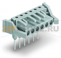 MCS MIDI Classic Розетка для клемм на рейку; 0.6 x 1 mm pins; угловые; Фиксирующий рычаг; Шаг контактов 5 мм; 5-пол.; серые Wago 232-235/005-000/039-000