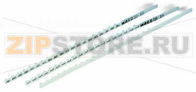 Маркировочные бирки; МАРКИРОВАНО; +; not stretchable; Горизонтальная маркировка; с креплением на защелке; белые Wago 209-837 