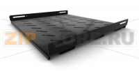 Hyperline TSH3M-450-RAL9004 Полка стационарная усиленная, глубина 450 мм, с боковым креплением, нагрузка до 50 кг, для шкафов серии TTB, TTBR, TTC2 глубиной 600-1200 мм, TWB, TWM, TWFS глубиной 600 мм, 485х450мм (ШхГ), цвет черный (RAL 9004)