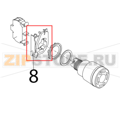 Emergency stop adapter Bear Varimixer AR80 VL-1S Emergency stop adapter Bear Varimixer AR80 VL-1SЗапчасть на деталировке под номером: 8