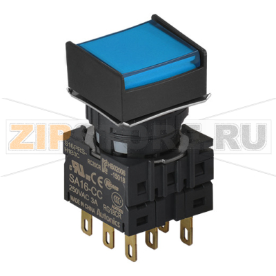 Выключатель кнопочный, Ø отверстия: 16 мм Autonics S16PRS-H1B3C 