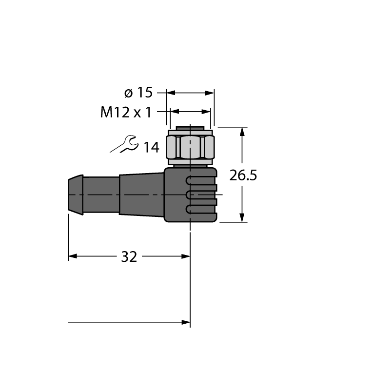 Кабель PVC Turck WKCV4.4T-50-WKCV4.4T/TEL 
