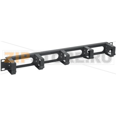 Кабельный органайзер 19&quot; 1U, 5 колец, черный 