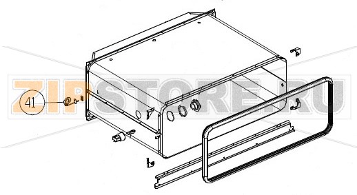 Датчик температуры (зонд) Unox XF 185 - заменен на Термодатчик UNOX KTR1095A Оригинальное название запчасти: TR1015A0 - TEMPERATURE PROBE NTC UL Unox XF 185 На деталировке запчасть Unox XF 185 под номером: 41