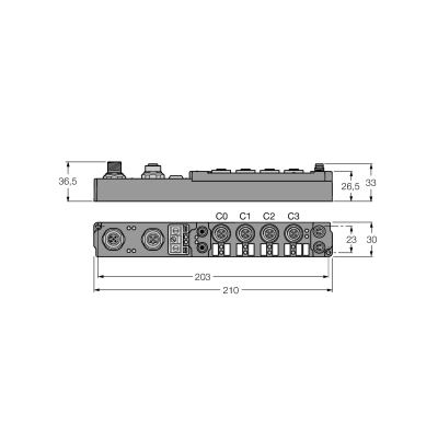 Модуль ввода/вывода для CANopen Turck SCOL-0404D-1004 