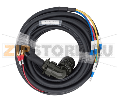 Кабель силовой с тормозом 5 м, 380 В, 4-5 кВт Inovance S6-L-B011-5.0 