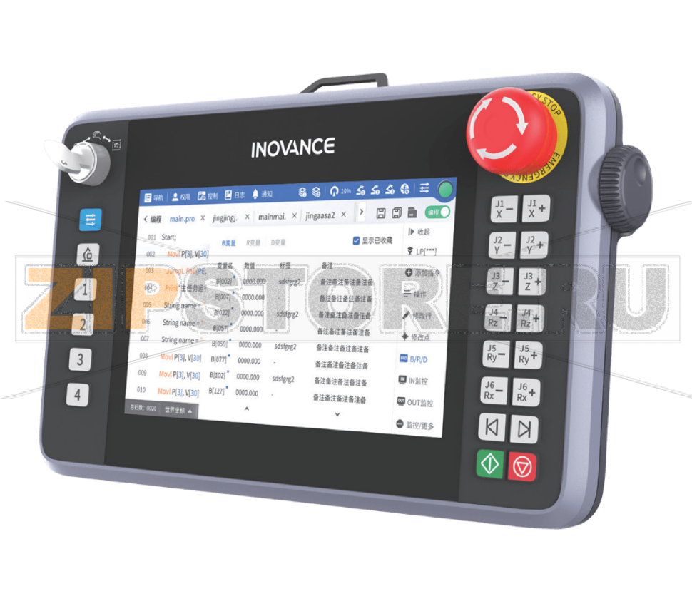 Панель обучения 24 В/DC, 7", сенсорный дисплей TFT-LCD, 1xUSB2.0, кабель: 5 м Inovance IR-TP200-L5 
