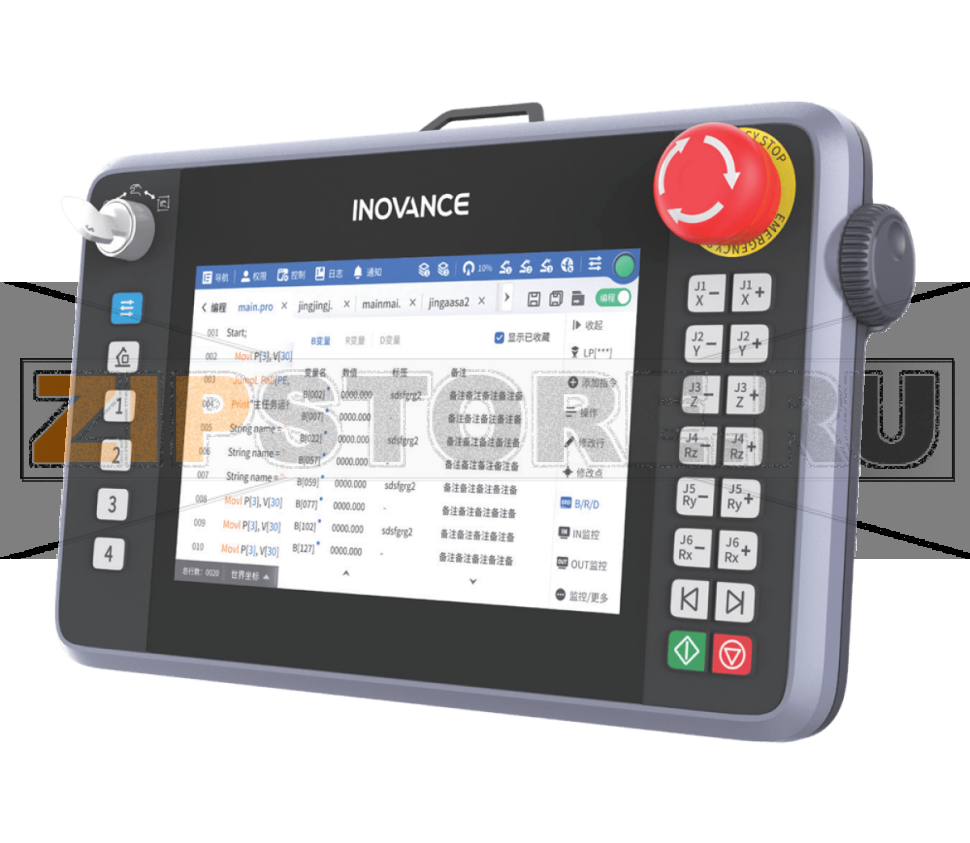Панель обучения 24 В/DC, 7", сенсорный дисплей TFT-LCD, 1xUSB2.0, кабель: 5 м Inovance IR-TP200-L5 