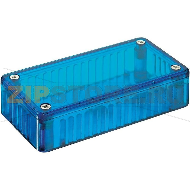 Корпус 100x50x25 мм, материал: поликарбонат, синий, 1 шт Hammond 1591 ATBU 