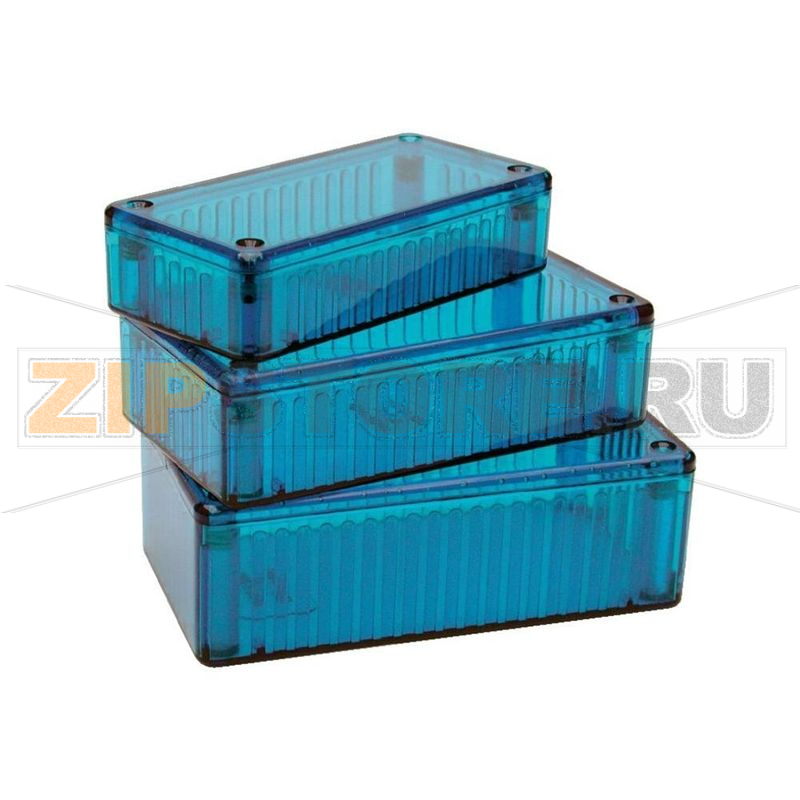 Корпус 100x50x25 мм, материал: поликарбонат, синий, 1 шт Hammond 1591 ATBU 