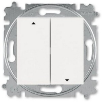 Выключатель жалюзи двухклавишный, без фиксации, жемчуг/ледяной ABB 2CHH598845A6068