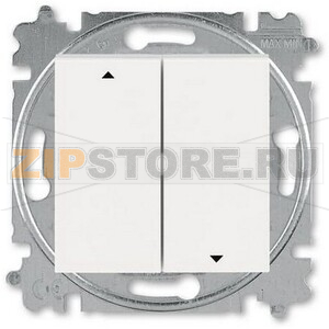 Выключатель жалюзи двухклавишный, без фиксации, жемчуг/ледяной ABB 2CHH598845A6068 