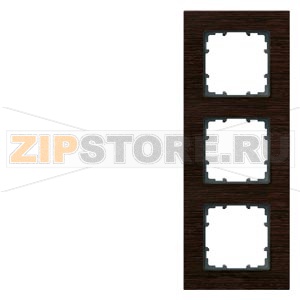 DELTA MIRO ДЕРЕВО ВЕНГЕ РАМКА 3-МЕСТНАЯ Siemens 5TG1103-0 