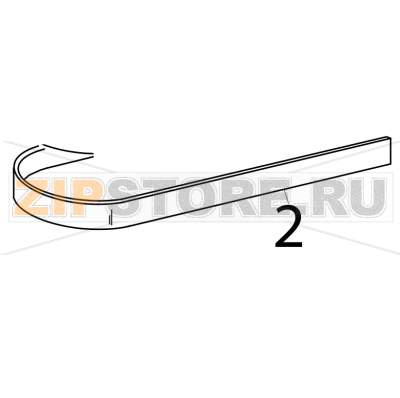 Trim band black KitchenAid 5K45SSEWH Trim band planetary black KitchenAid 5K45SSEWHЗапчасть на деталировке под номером: 2