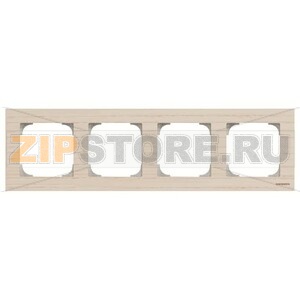 Рамка четырехместная, дерево белый ясень ABB 2CLA857400A2001 