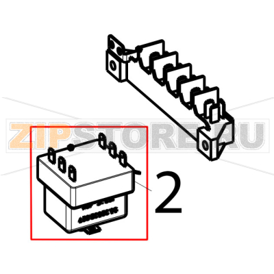 Safety thermostat CPE Tecnoinox DCP35E0 Safety thermostat CPE Tecnoinox DCP35E0Запчасть на деталировке под номером: 2