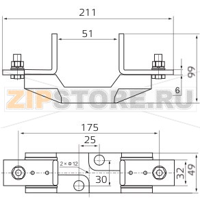 Держатель предохранителя 630 А, 1 полюс Sinvel SVF-FH51FE630-1 