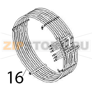 Heater 16.4 kW, 230 V Angelo Po BX101E Heater 16.4 kW, 230 V Angelo Po BX101EЗапчасть на деталировке под номером: 16