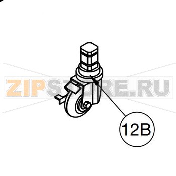 Ролик, 89 мм поворотный с тормозом Alto Shaam 1200-TH/III Ролик, 89 мм поворотный с тормозом Alto Shaam 1200-TH/IIIЗапчасть на сборочном чертеже под номером: 13Количество запчастей в комплекте: 2