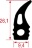 GASKET FOR OVEN DOOR 1960 mm