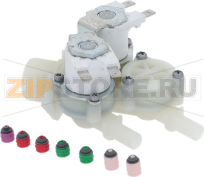 SOLENOID VALVE 180° 2-WAY WITH FITTINGS 
