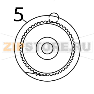 Pulley, peel-off platen (8 dots/mm and 12 dots/mm) Zebra 105SE Pulley, peel-off platen (8 dots/mm and 12 dots/mm) Zebra 105SEЗапчасть на деталировке под номером: 5