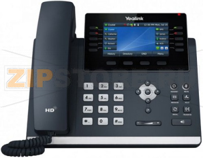 SIP-T46U SIP-телефон, цветной экран 4.3&quot;, 16 SIP аккаунтов, Opus, 10*BLF, PoE, 2*USB, GigE, БЕЗ БП 