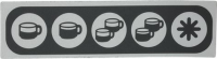 PUSH-BUTTON PANEL MEMBRANE 5 BUTTONS