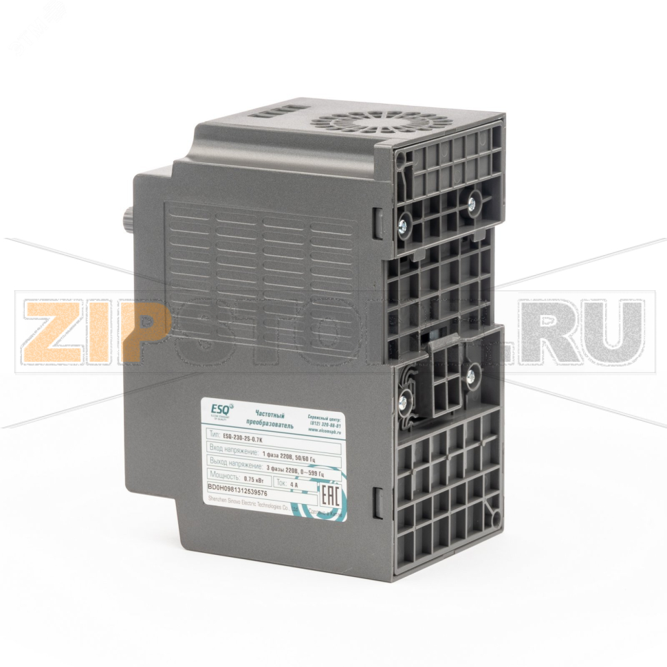 Преобразователь частоты 0.75 кВт, 220 В, 0-599 Гц, IP20 ESQ 08.04.304418 
