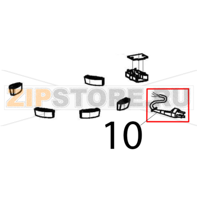 Power cord Bartscher CFXB-138-195 Power cord Bartscher CFXB-138-195Запчасть на деталировке под номером: 10