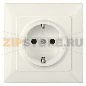 DELTA LINE ТИТАНОВО-БЕЛЫЙ РОЗЕТКА SCHUKO 16A AC 250В  C ЗАЩИТНЫМ КОНТАКТОМ C ЗАЩИТНЫМИ ШТОРКАМИ C БЕЗРЕЗЬБОВЫМИ КОНТАКТНЫМИ ЗАЖИМАМИЭЛ.-МЕХ. ЧАСТЬ Siemens 5UB1582 