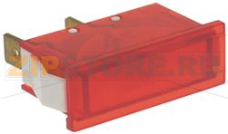 LAMPADA ROSSA RETTANGOLARE 380V 