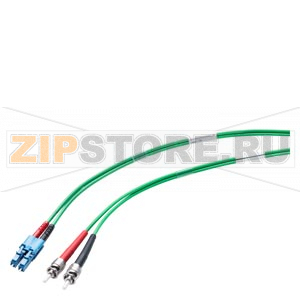 SM FO Cord BFOC/LC; 9/125; pre-assembled with 1x LC duplex connector and 2 x BFOC connector; Length 1.0 m Siemens 6XV1843-5FH10-0AB0 
