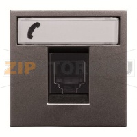 Розетка двухмодульная, антрацитовая ABB 2CLA221760N1801