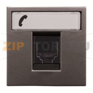 Розетка двухмодульная, антрацитовая ABB 2CLA221760N1801 