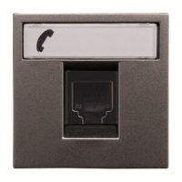 Розетка двухмодульная, антрацитовая ABB 2CLA221760N1801